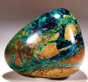 370 g 3.15" Sharp Polished Free Form Azurite Malachite Chrysocolla, Peru! AZS306 - Picture 1 of 6