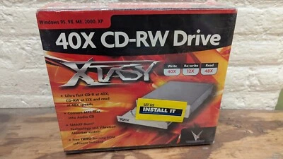 New Sealed Xtasy Visiontek 40X CD-RW Drive 48X Read Speeds With Smart Burn - Image 1 of 4
