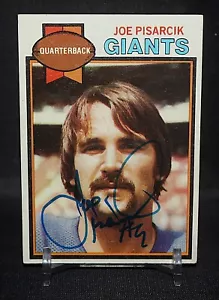 1979 TOPPS FOOTBALL JOE PISARCIK NEW YORK GIANTS #311 AUTOGRAFO FIRMATO - Foto 1 di 2