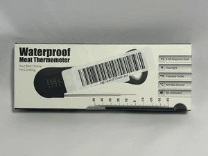 Instant Read Meat Thermometer Waterproof Fast Precise Digital Backlight Black - Picture 1 of 6