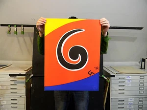 Arte litográfico Alexander CALDER Braniff Airlines Sky Swirl original 1974 - Imagen 1 de 3