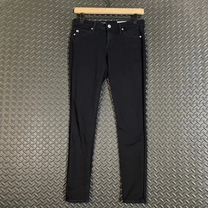 Pantalones de mezclilla negros AG Adriano Goldschmied The Legging al tobillo súper ajustados tiro medio 25R - Imagen 1 de 11