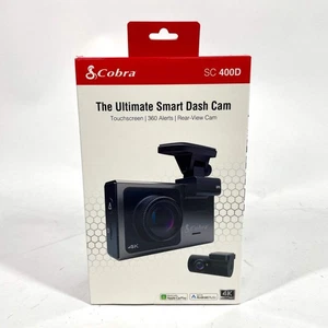 Cobra - SC 400D Dual-View Smart Dash Cam with Rear-View Accessory Camera 4K - Picture 1 of 5