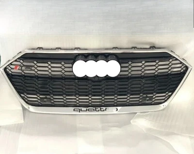 For Audi A7 RS7 2019-2023 Style Silver Front Bumper Honeycomb Grille - Image 1 of 3
