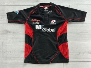 Saracens Rugby Union Jersey Shirt Size Large Boys Children’s Kids Kooga - Picture 1 of 6