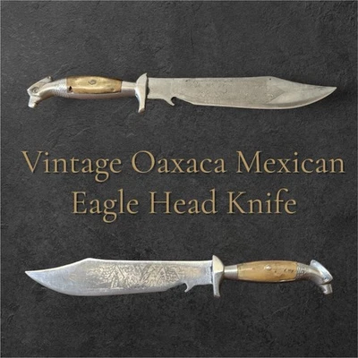  Vintage Eagle Head Hunting Bowie Knife 6" Blade Circa 1950 Price FIRM - Image 1 of 4