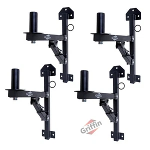 4-PACK PA Speaker Brackets Wall Mountable Stands GRIFFIN | Level Tilt Adjustment - Picture 1 of 14