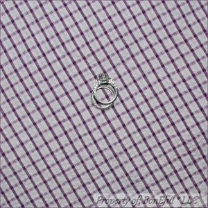 BonEful FABRIC FQ Cotton Seersucker VTG PURPLE PINK Plaid Girl Stripe Check SALE - Picture 1 of 13