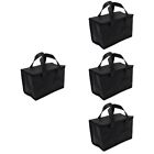 4 Pieces Insulated Bags for Delivery Decorative Takeout Food with Zipper Book