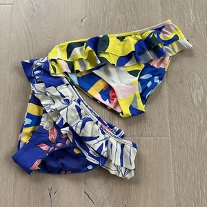 Maaji Bikini Bottoms Girls Ruffles Floral Tropical Bright 2 Piece Sz 14 New - Picture 1 of 22