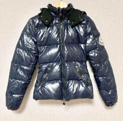 Moncler Down Jacket BADIA Navy Big Logo Size 0 - Image 1 of 4