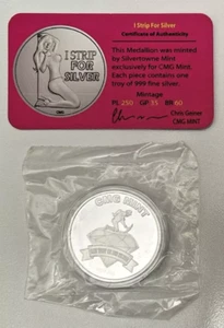 Tira CMG Mint I para plata 1 Troy OZ .999 plata fina redonda con certificado de autenticidad - Imagen 1 de 3