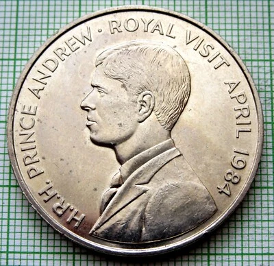 SAINT HELENA 1984 50 PENCE, Royal Visit of Prince Andrew km# 13 UNC - Image 1 of 4