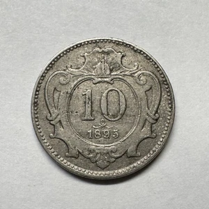 1895 Austria 10 Heller - Beautiful Coin - #B-016 - Picture 1 of 2