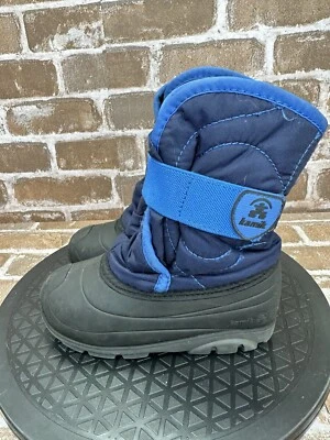 Kamik Snowbug 冬季毛皮衬里雪地靴 海军蓝 男孩 学步儿童 10 码 — 第 1/4 张图片