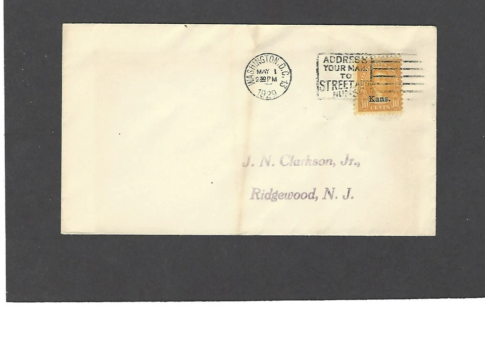 #668 10c KANSAS OVERPRINT FDC WASHINGTON,DC  MAY 1-1929  - Image 1 of 1