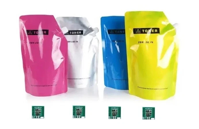 NEW COMPATIBLE FULL SET XEROX COLOR 550/560/570 TONER REFILL + 4 CHIPS (CYMK) - Image 1 of 1