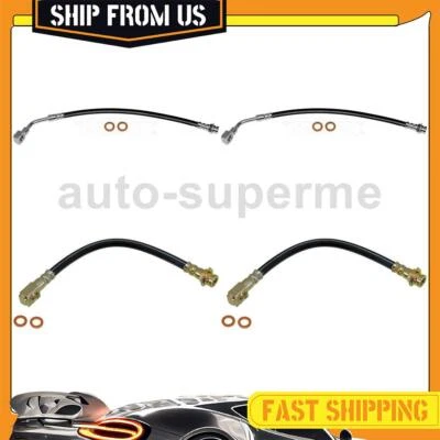 4x Kit de manguera de freno delantera trasera para Chevrolet Monte Carlo 3,4 L 2000-2005 Foto 1 de 4