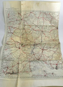 1943 WW2 Map Great Britain England & Wales Sheet 1 London War & Navy Department - Picture 1 of 5