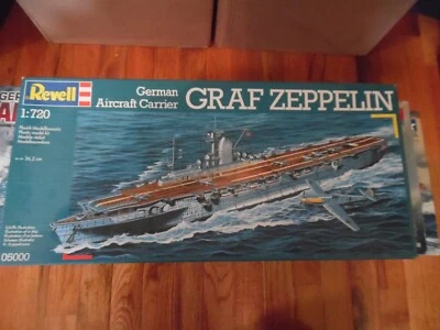 1996 Vintage Revell #05000 1:720nd German Aircraft Carrier Graf Zeppelin sealed - Image 1 of 4