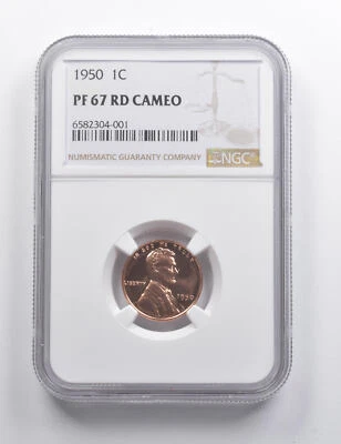 PF67 RD CAM 1950 Lincoln Wheat Cent NGC *7426 - Image 1 of 3