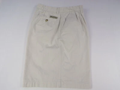 Pantalones Cortos Columbia De Colección Tiro Alto Para Mujer 10 Marfil 100% Algodón Plisado Cremallera E25 Foto 1 de 4