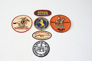Lot Of 6 Vintage Colt, Marlin, Remington, Winchester Firearms Patches