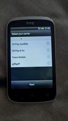HTC Desire C White Tesco Network Smart Phone 5MP CAM 512MB RAM 3.5" Screen - Image 1 of 3