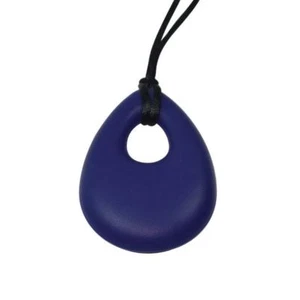 Chubuddy Oval Chewy Pendant With Breakaway Clasp Necklace- Eggplant Color - Picture 1 of 4