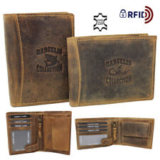 RFID Vintage Büffelleder Geldbörse Portemonnaie Geldbeutel Börse Brieftasche