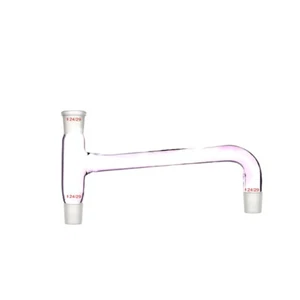 24/29 Glass 3-Ways Adapter Oblique UP Type Parallel Joint Lab Distillation Tube - Picture 1 of 1