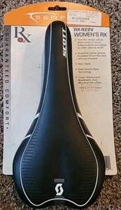 Serfas RX-922V RX Women's Comfort Bike Saddle Microfiber Twin Bar Steel Black - Picture 1 of 3