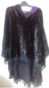 jordash clothing poncho with hood black free size
