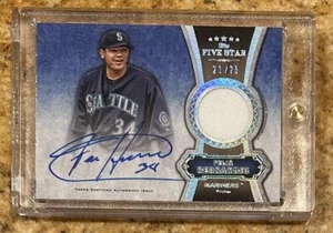 2012 Topps Five Star #FSAR-FH Felix Hernandez Jersey Relic Rainbow AUTO #/25 - Picture 1 of 2