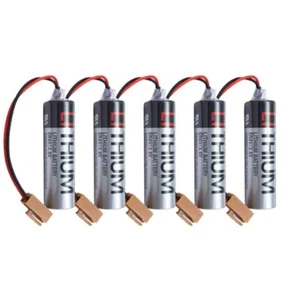 5x ER6V/ 3.6V 2400mAh PLC Battery for Mitsubishi M64 System with Plug - Picture 1 of 8
