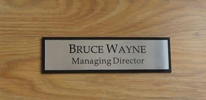 120x30mm Ejecutiva Personalizada Placa de Nombre de Pared de Oficina, Letrero Grabado Personalizado - Imagen 1 de 4