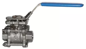 Edelstahlkugelhahn 3-teilig 1/4" steel 1.4408 construction length according to din - Picture 1 of 1