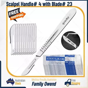 10X Surgical Scalpel Blade #23 Sterile & Stainless Steel Handle #4 X1 | Meditop - Picture 1 of 8