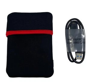 Seagate Open Style Black Soft Case + Genuine Seagate USB 3.0 cable - Picture 1 of 4