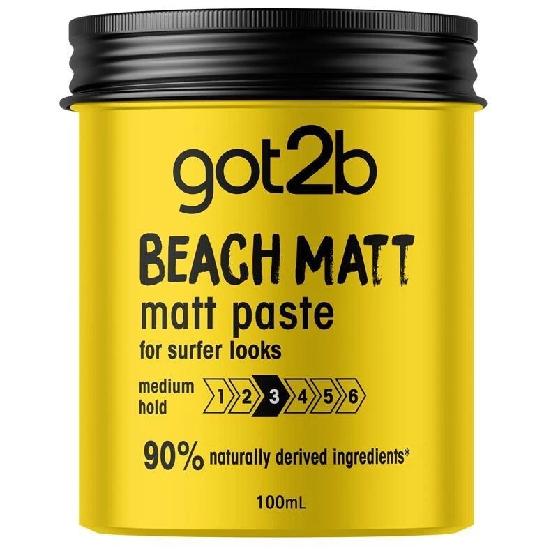 Got2b Beach Matt Pasta Surfer Look Sujeción Media Volumen Brillo Picos 100 ml Foto 1 de 2