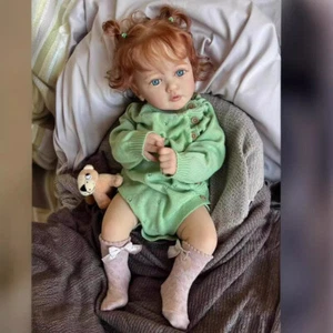 24 Zoll Reborn Baby Puppe süß Kleinkind Mädchen Neugeborenes AYANA Stoffkörper verwurzeltes Haar Spielzeug - Bild 1 von 4