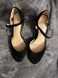 Alex Marie Women’s Black Adjustable Ankle Strap Dress Shoes 3" Heels Size 8 M - Picture 1 of 6