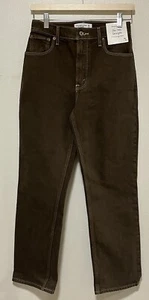 Abercrombie & Fitch NWT 90s Straight Ultra High Rise Jeans Size 26 Short Brown - Picture 1 of 12