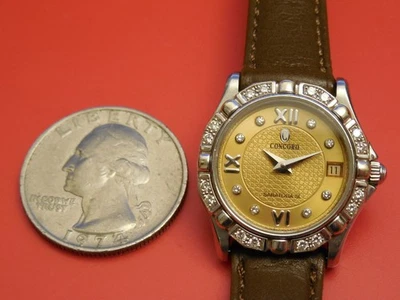 RELOJ CONCORD ORO BLANCO 18K/ACERO DIAMANTE MODELO ACTUAL SARATOGA 23MM Foto 1 de 4