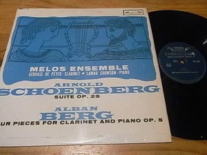 Schoenberg Suite Berg Clarinet and Piano Melos Ensemble L'oiseau-Lyre UK SOL 282 - Picture 1 of 2