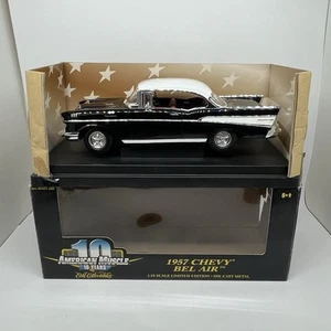 1957 Chevy Bel-Air Hard Top Black Diecast American Muscle Ertl 1/18 36671 - Picture 1 of 10