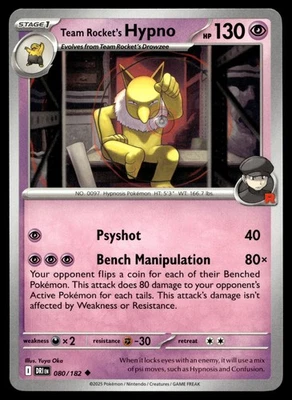 Team Rocket's Hypno 080/182 SV10: Destined Rivals - Image 1 of 2