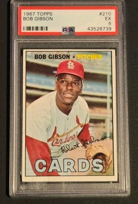 Bob Gibson 1967 Topps #210 PSA 5 Foto 1 de 2