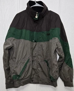 Coleman Mens Jacket  Large Green Full Zip Hooded Snap Button Lined Casual - Picture 1 of 11