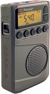 C. Crane CC Pocket AM FM and NOAA Weather Radio with Clock Sleep Black - Picture 1 of 8